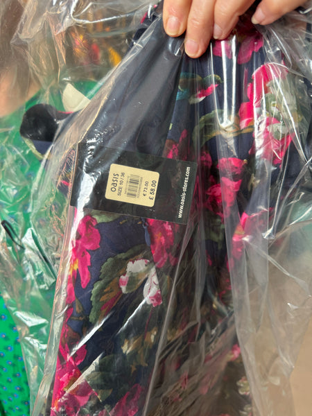 TOYAH NAVY AND PINK FLORALS DRESS