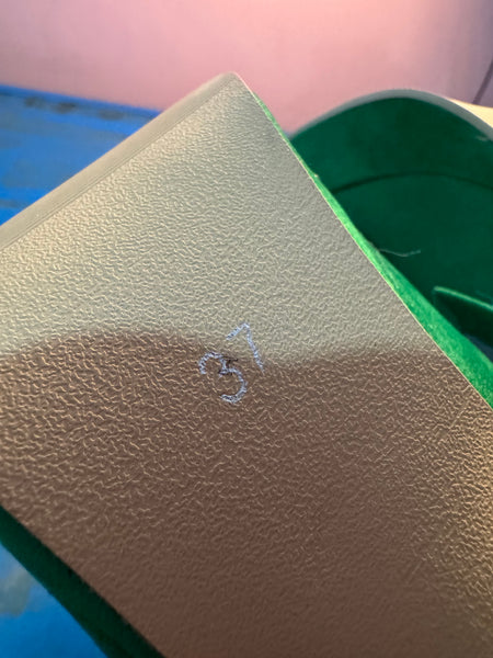 TOYAH GREEN HIGH HEELED SHOES WITH BOW