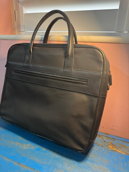 TOYAH DUNHILL LUXURY HIGH QUALITY LEATHER AND METAL BUSINESS BRIEFCASE DOCUMENT CASE