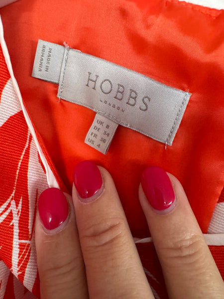 TOYAH HOBBS ORANGE RED SUMMER PRINT DRESS