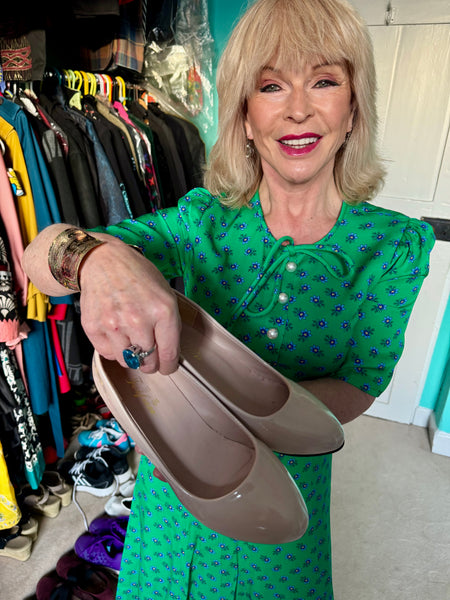 TOYAH BEIGE PATENT SHOES