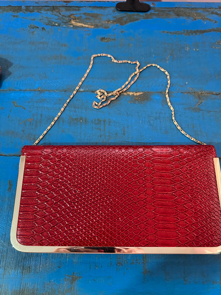 RED AND GOLD NEW HANDBAG