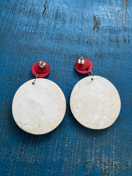 FLOWER POWER COLOURFUL POLYMER CLAY EARRINGS FOR PIERCED EARS