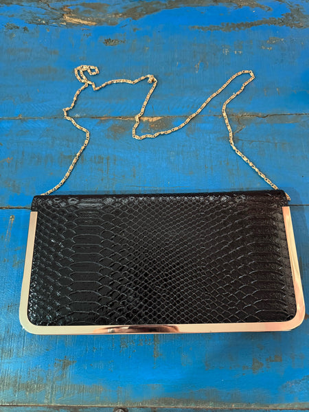 BLACK AND GOLD NEW HANDBAG