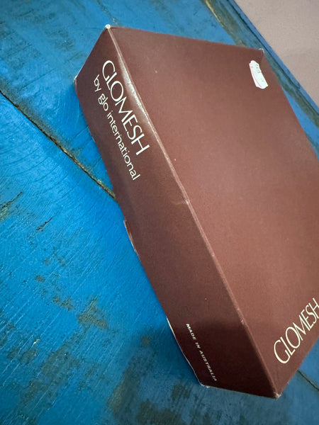 VINTAGE BLACK VELVET STRIPED EVENING BAG WITH LONG GOLD CHAIN