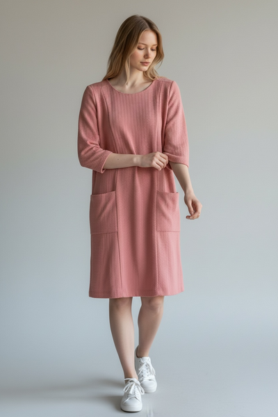 GANNI DESIGNER PINK SHIFT DRESS NEW WITH TAGS