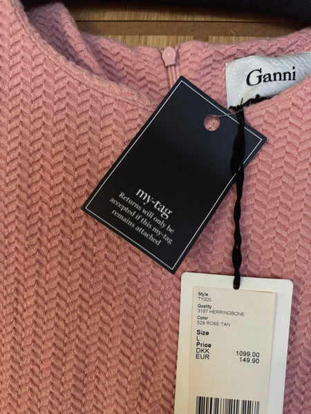 Ganni pink designer dress new with tags