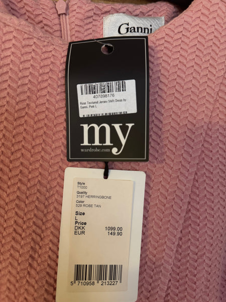 GANNI DESIGNER PINK SHIFT DRESS NEW WITH TAGS