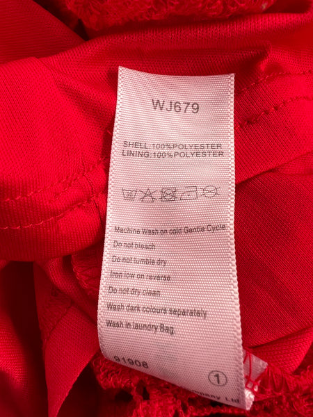 MODERN RED LACE DRESS