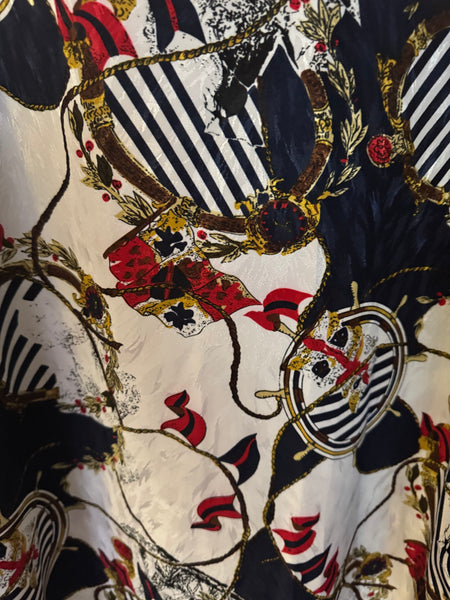 C&A VINTAGE NAUTICAL PRINT BLOUSE