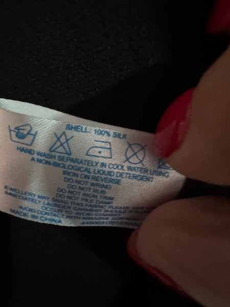 TOYAH BLACK SILK BOLERO TOP WITH SILVER AND BRONZE DISCS