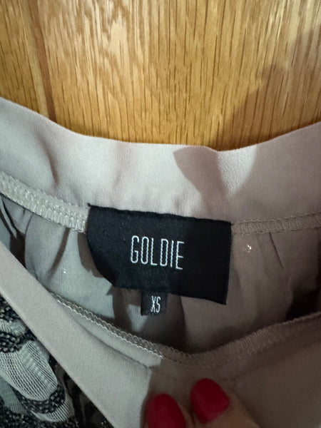 TOYAH VINTAGE SILVER SEQUINNED SKIRT