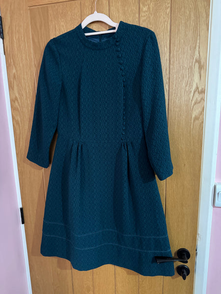 TOYAH GREEN LONG SLEEVED DRESS