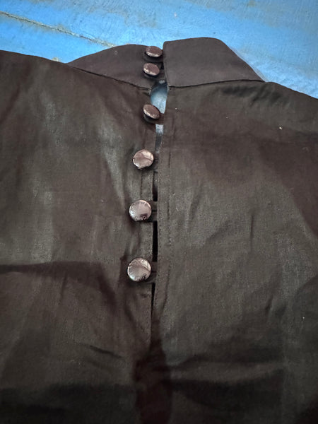 TOYAH ANNE FONTAINE FRENCH DESIGNER BLACK DRESS WITH PETALS