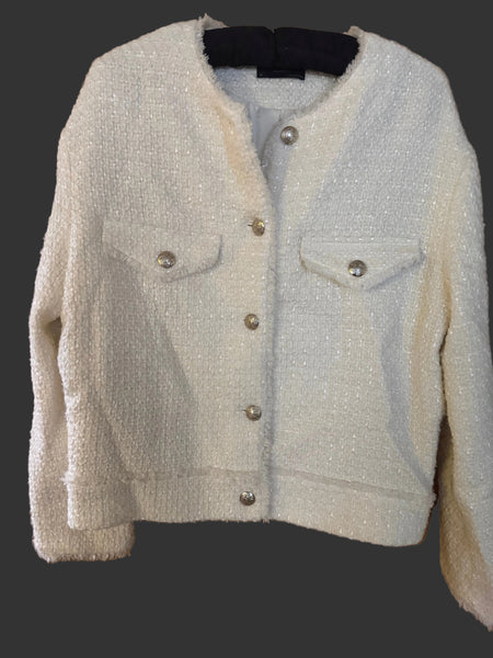 Marks and Spencer cream boucle size 12 jacket 