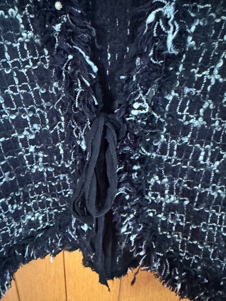 MONSOON BLACK AND WHITE TWEED JACKET