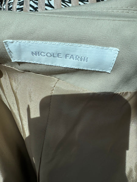 NINETIES NICOLE FARHI BEIGE WOOL JACKET