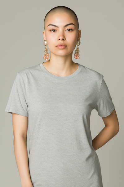 1980s PAIR OF CLIP ON PEARL EARRINGS WITH SHIMMER PASTEL PINK  BEADS