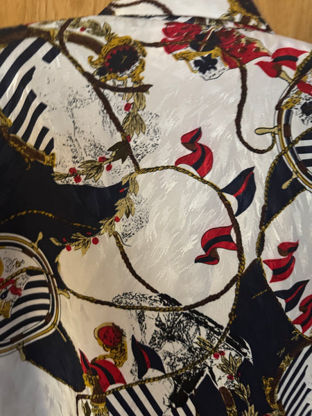 C&A vintage nautical print blouse 