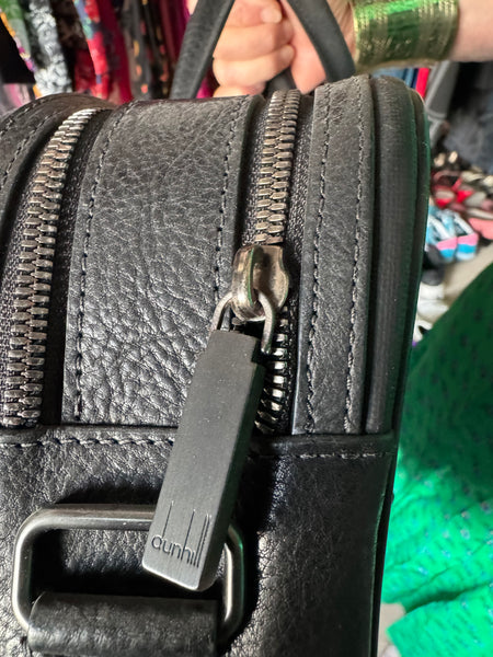 TOYAH DUNHILL LUXURY HIGH QUALITY LEATHER AND METAL BUSINESS BRIEFCASE DOCUMENT CASE