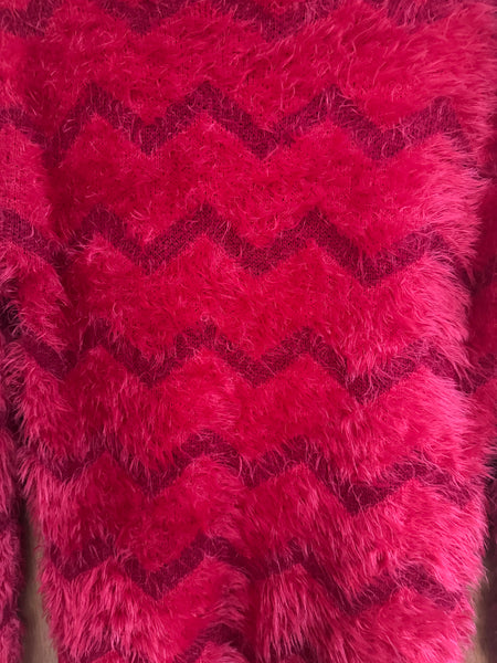 VINTAGE ZEVA RED MOHAIR JUMPER