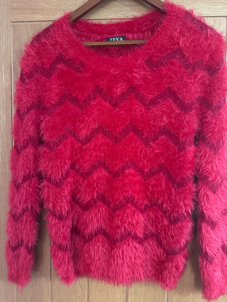 VINTAGE ZEVA RED MOHAIR JUMPER