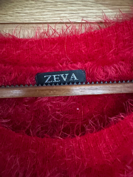 VINTAGE ZEVA RED MOHAIR JUMPER