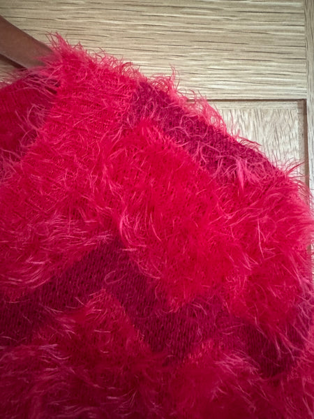 VINTAGE ZEVA RED MOHAIR JUMPER