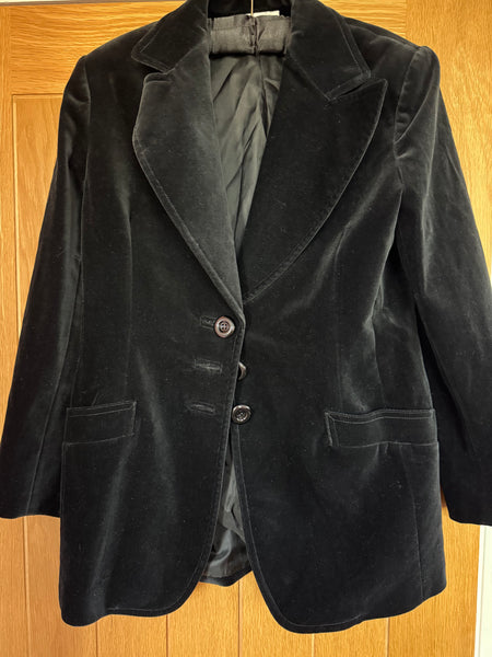 DESIGNER GEORGES RECH PARIS BLACK VELVET JACKET