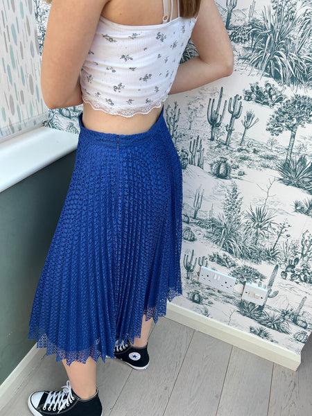 NOUGHTIES BLUE LACE SKIRT