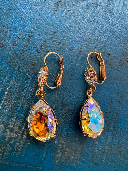 KIRK'S FOLLY LEVER BACK EARRINGS WITH CRYSTALS